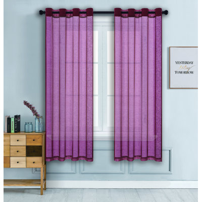 Goble Semi Sheer Curtains / Drapes Pair