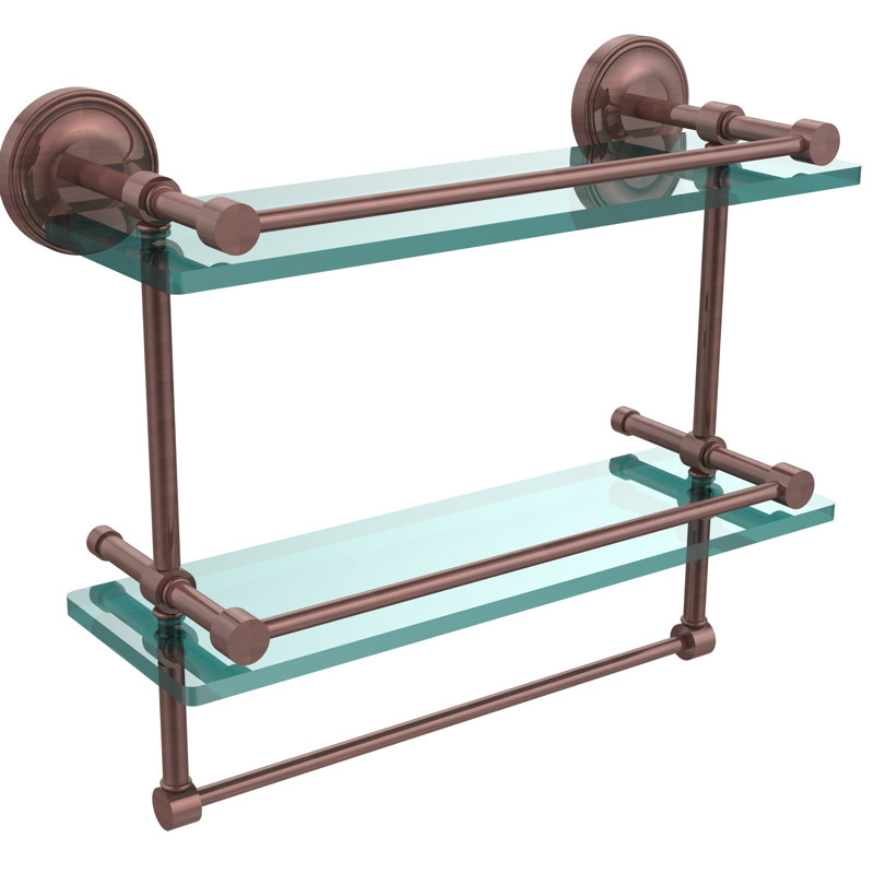 Étagère 2 pièces avec barre à serviettes Alcott, Cuivre antique