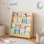 Bibliothèque pour enfants à 4 niveaux, présentoir pour tout-petits-1891976619