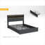 Structure de lit plateforme tapissier grand avec rangement