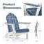 Chaise Adirondack pliante en PEHD Rakesh-730036811