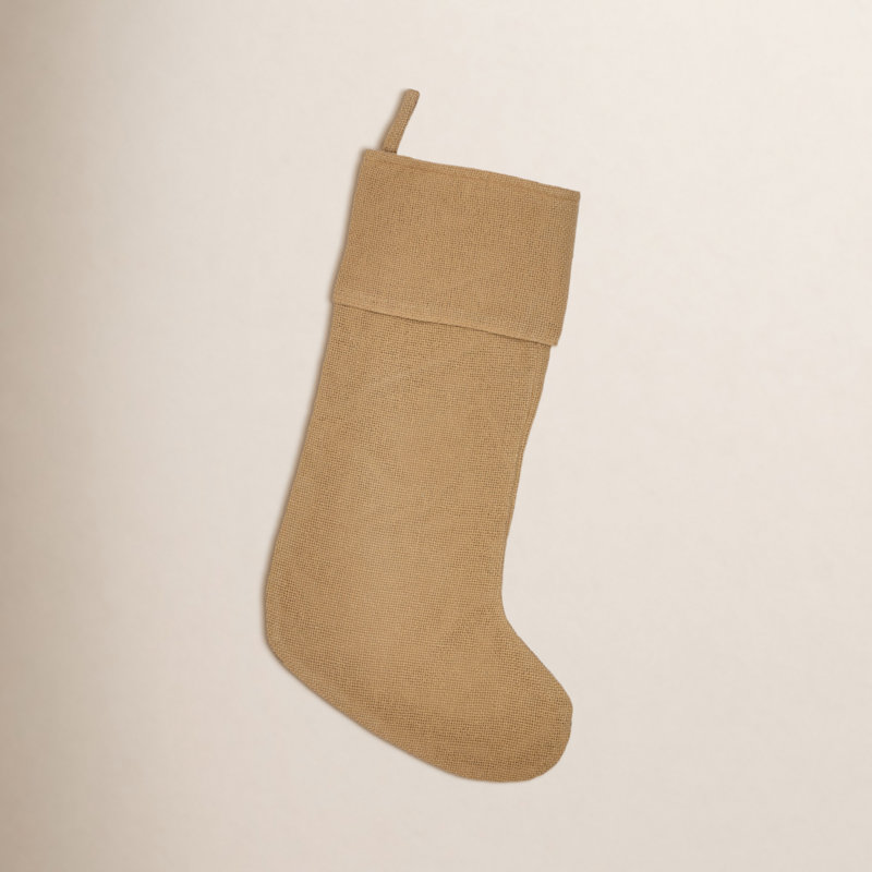 Festive Finds Burlap Stocking, 15" H x 11" W, Natural