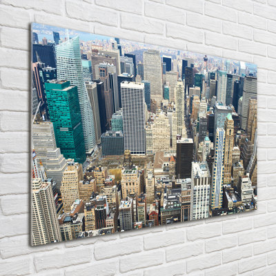 Manhattan New York - No Frame Print on Glass