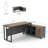 L-Shaped Metal Base Computer Desk