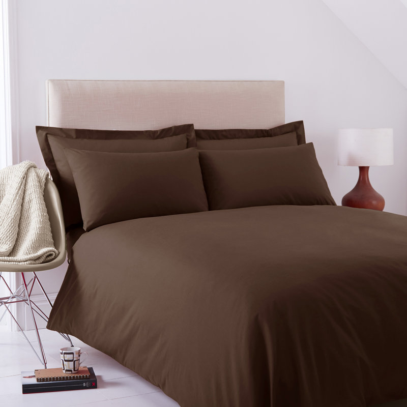 Izyan Percale Fitted Sheet, Chocolate, Single (3')