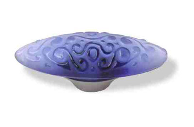 (5 Pack) 3-3/4 inch Betsy Fields Scroll Pull Frosted Plum with Satin Nickel