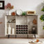Armoire à vin de porte de grange avec porte-bouteilles et porte-verres à vin-2087563095