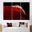 Minimalisme noir, vague rouge, paysage, ensemble d'art mural côtier-107733738-107733744
