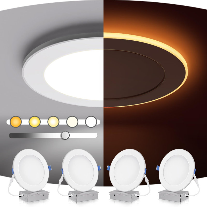 6 in. Selectable 12 W Air-Tight IC Rated LED Canless Standard Recessed Lighting Kit