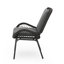 Chaise à structure minimaliste en fer avec tissage durable et rembourrage imperméable