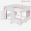 Lit mezzanine moderne avec maisonnette et rangement-586921908