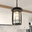 Lustre d'extérieur suspendu noir moderne à 1 lumière Nerota