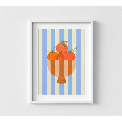 Reproduction d'art mural: aquarelle d'oranges - encadrée ou non
