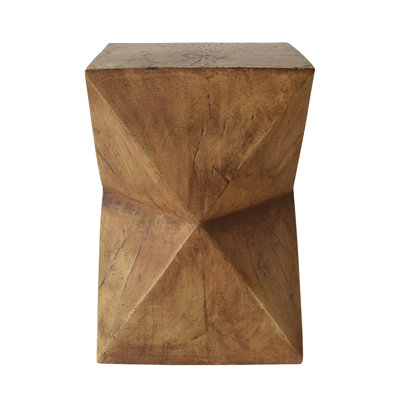 Sleek Concrete Side Table With Abstract Delicacy - Lightweight Construction Stylish Hand Painted Finish