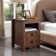 Adaija 18"W Nightstand with Charging Station, Farmhouse End Table with 2 Drawers & Open Storage