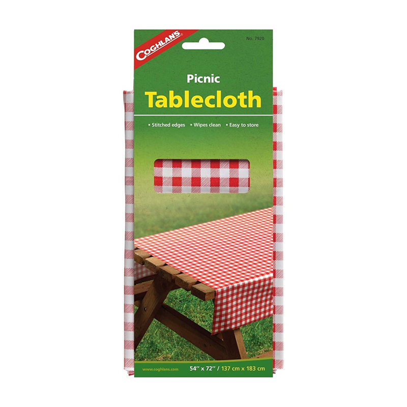 Coghlan's Heavy Weight Red Vinyl Picnic Tablecloth 54" x 72"