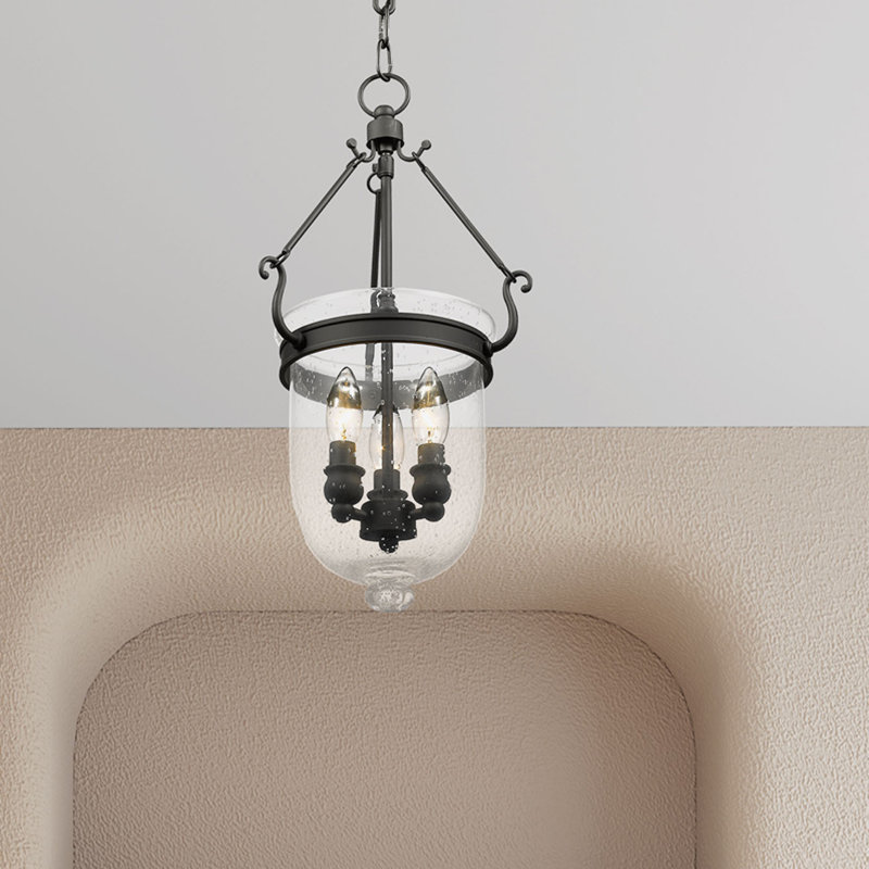 Luminaire suspendu urne simple à 3 lumières Husman, H 20 po x l 10 po x P 10 po, Noir