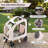 EchoSmile Pink Folding Pet Stroller with All-Terrain Wheels