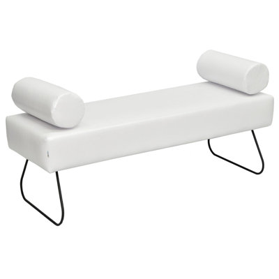Modern Faux Leather Upholstered Bench