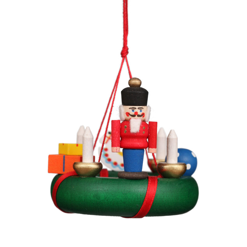 Figurine décorative suspendu couronne avec casse-noisette