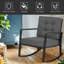 Chaise berçante d'extérieur en rotin avec coussins Conwell-462421739