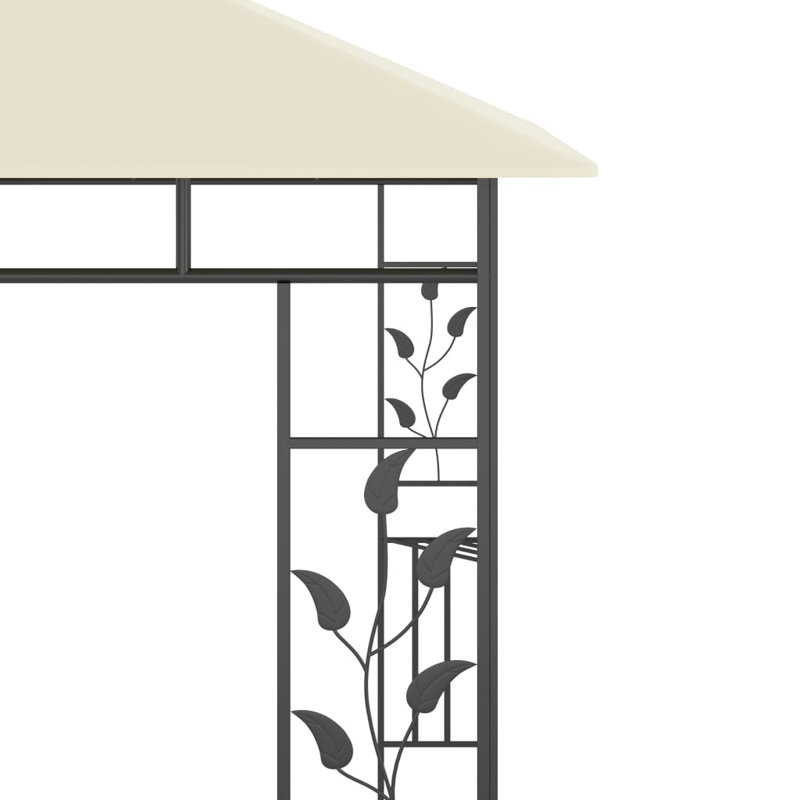 Mricle 118" x 118" Steel Patio Gazebo, Cream
