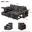 L-shaped Convertible Sofa Bed With Storage Chaise-959462260