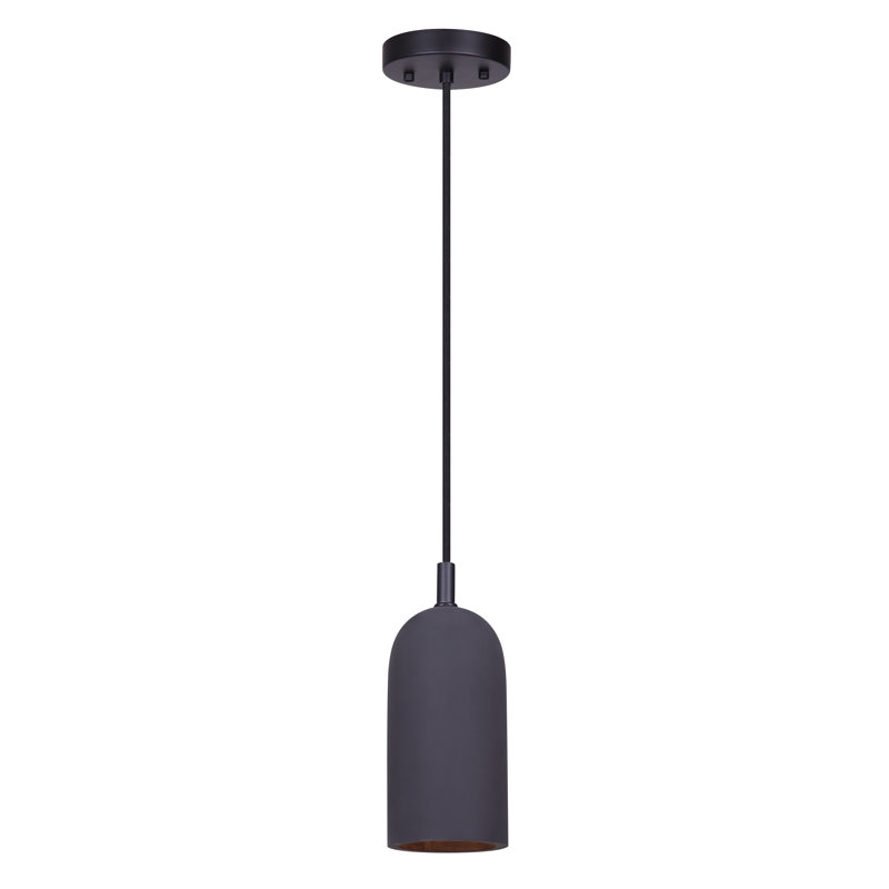 Janny 1 - Light Black Single Pendant, 60" H x 7.09" W x 7.09" D