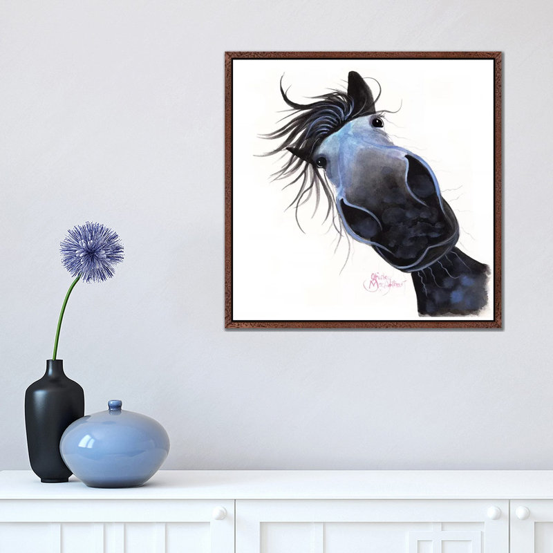 Apple Dapple Darwin by Shirley Macarthur - Floater Frame Print on Canvas, 93.98 cm H x 93.98 cm W, Black Framed Canvas