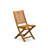 7 Piece Patio Dining Set Consist of an Oval Outdoor Acacia Wood Table and 6 Folding Side Chairs, 36x60 Inch, Natural Oil-141284355