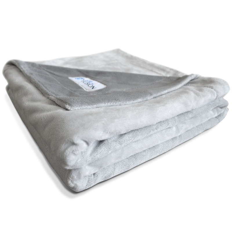 Couverture pour animal de compagnie en peluche réversible Premium, Grand (L 53 po x L 41 po), Gris