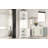 White Triangle Tall Cabinet With 3 Drawers And Adjustable Shelves For Bathroom-59156829