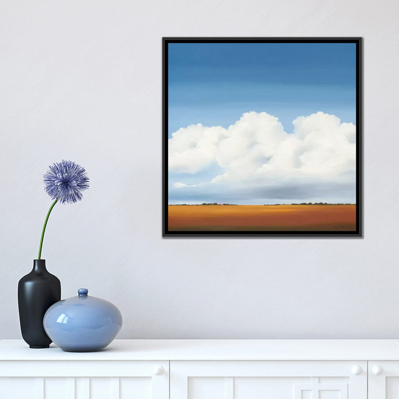 « clouds i », impression sur toile, H 18 po x l 18 po x P 1,5 po, Toile avec cadre flottant noir, Pas de tapis
