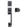 Weiser San Clemente Entry Handleset And Cambie Interior Knob With Smartkey Technology- Matte Black