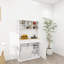 Armoire de rangement polyvalente avec plusieurs compartiments et attrait moderne