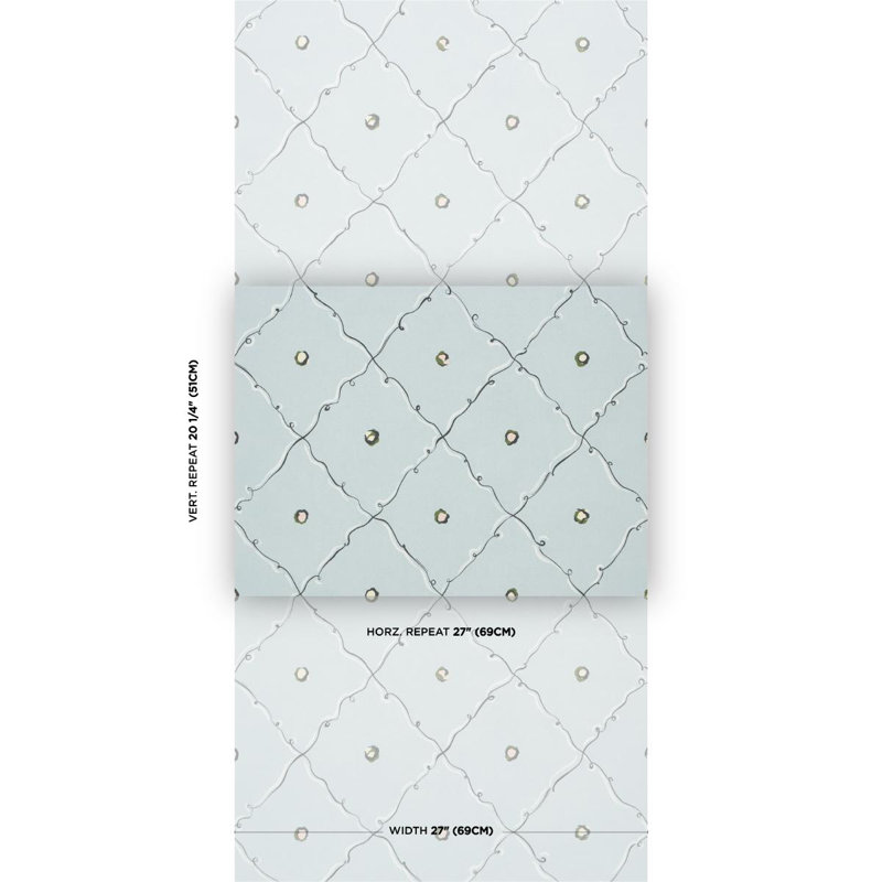 Schumacher X Backdrop Colette Wallpaper, White