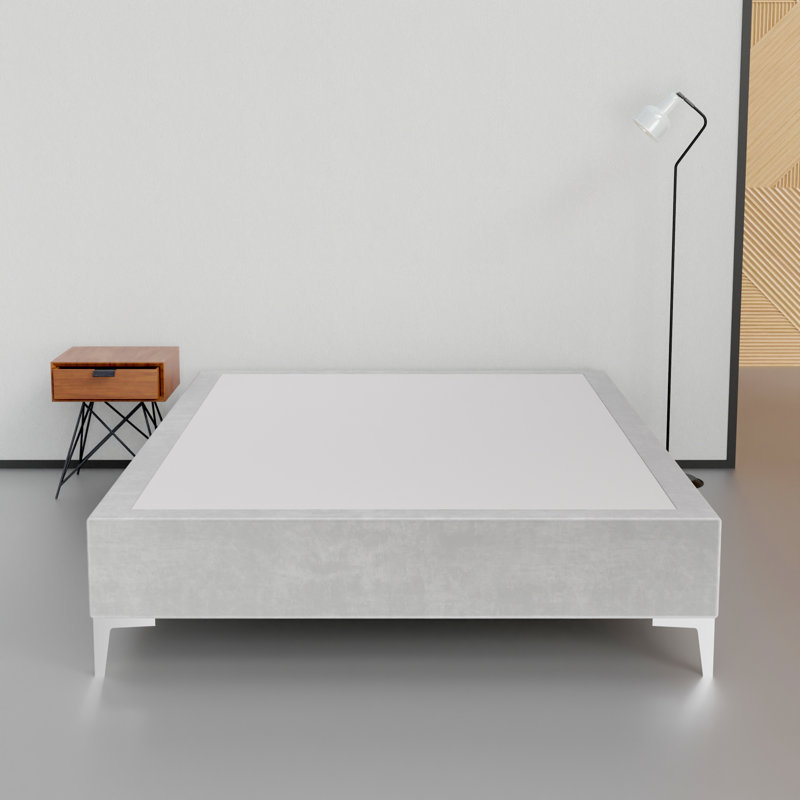 Cadre de lit / sommier en bois 15 po Marcijona, durable, élégant et multicolore, Simple TG, Bleu sarcelle