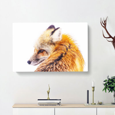 Red Fox In Winter - Wrapped Canvas