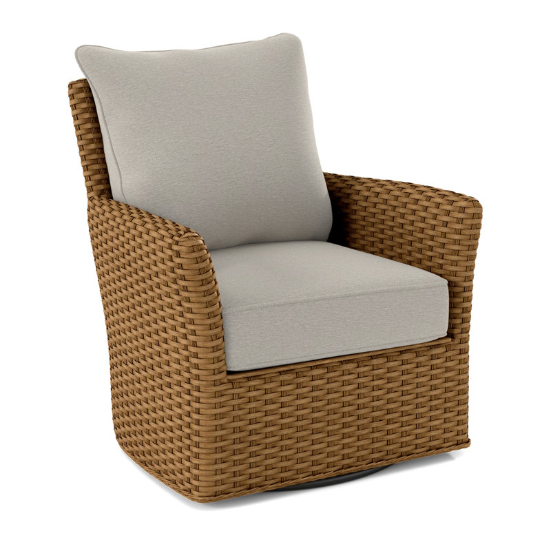 Lanai Armchair, Honey, White Performance Fabric; 0851-94
