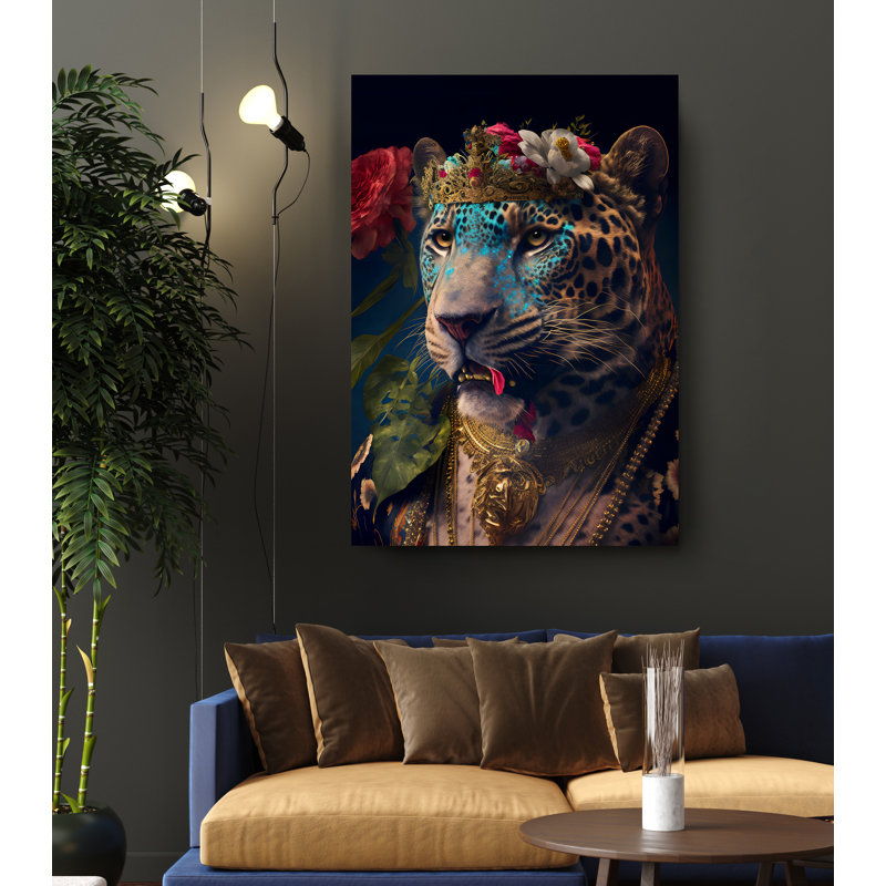 Tigre majestueux sur toile, H 24 po x l 16 po x P 1 po