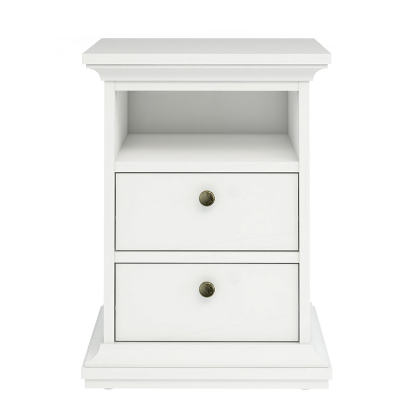 Woodburn Bedside Table, White