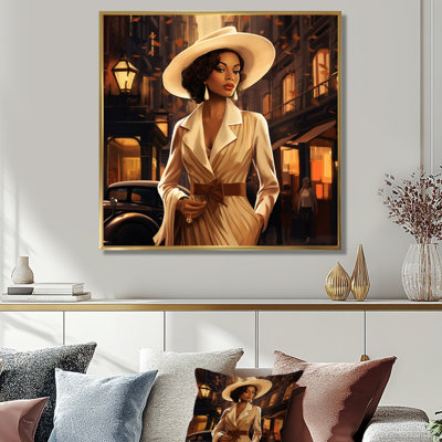 Harlem Jazz Retro Afro Beauty II - mode femme, art mural