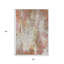 Tapis extérieur lavable abstrait mauve et ivoire 5 pi x 8 pi brun clair