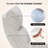 Reclining Facial Beauty Chair with 360°Swivel and Adjustable Footrest, Fabric