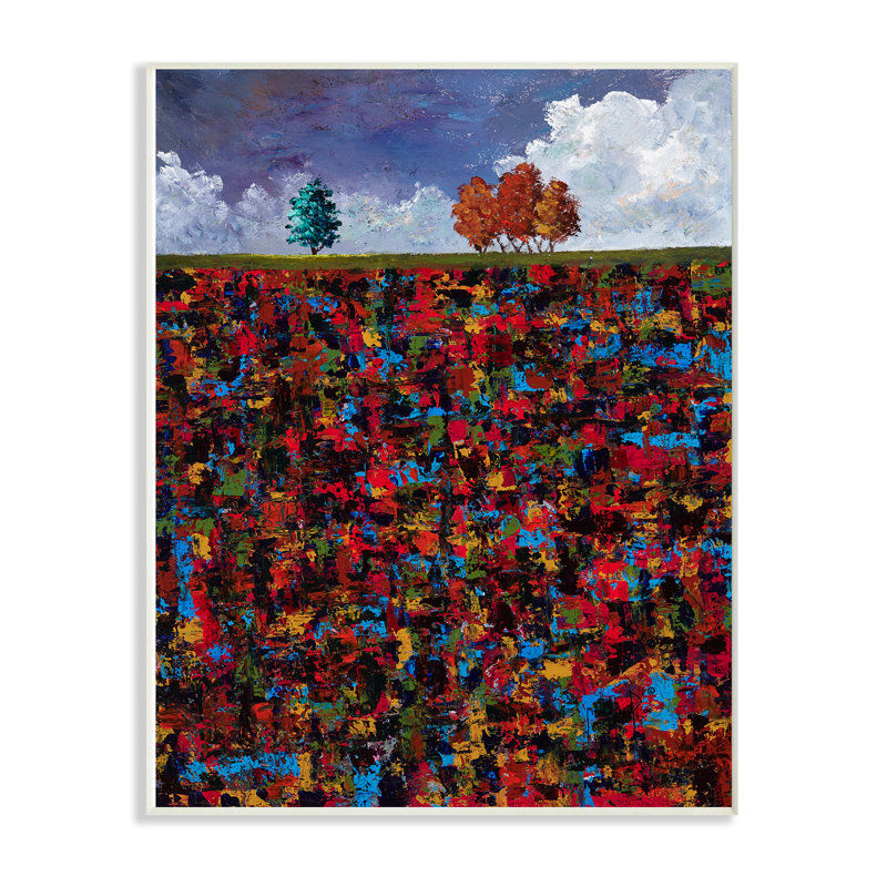 «Texture Autumn Trees in the Sky», impression, H 18 po x l 12,5 po x P 0,5 po, Plaque murale