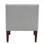 Chaise de salon grise à la mode, revêtement en tissu à boutons, structure en contreplaqué, coussin de siège en mousse haute, réversible avec housse amovible, pieds d'appoint en bois d'hévéa brun gris-242813955