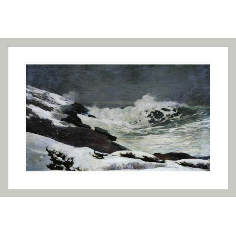 «Winter Coast» par Winslow Homer - estampe numérique encadrée, 19,87 po H x 29,5 po L
