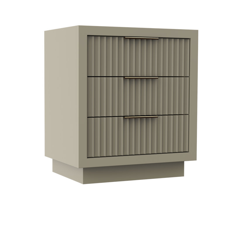 Lecrieú Three-Drawer Single Bath Vanity, 30", French Olive, Champagne Bronze