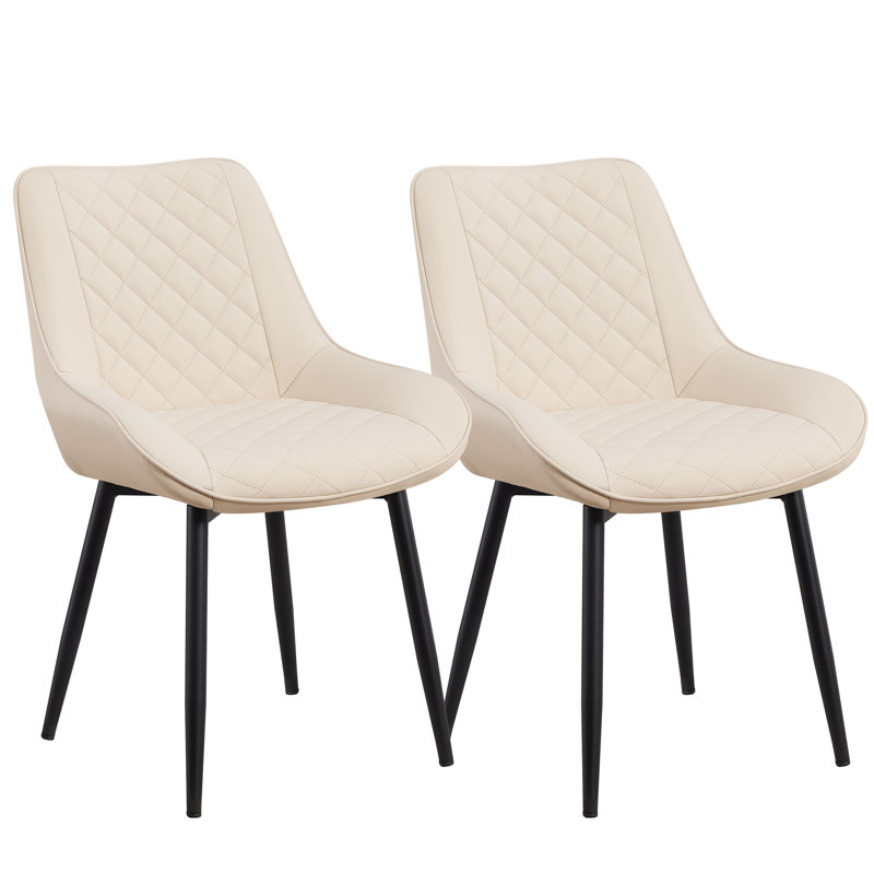 46cm H Metal Parsons Chair, Beige