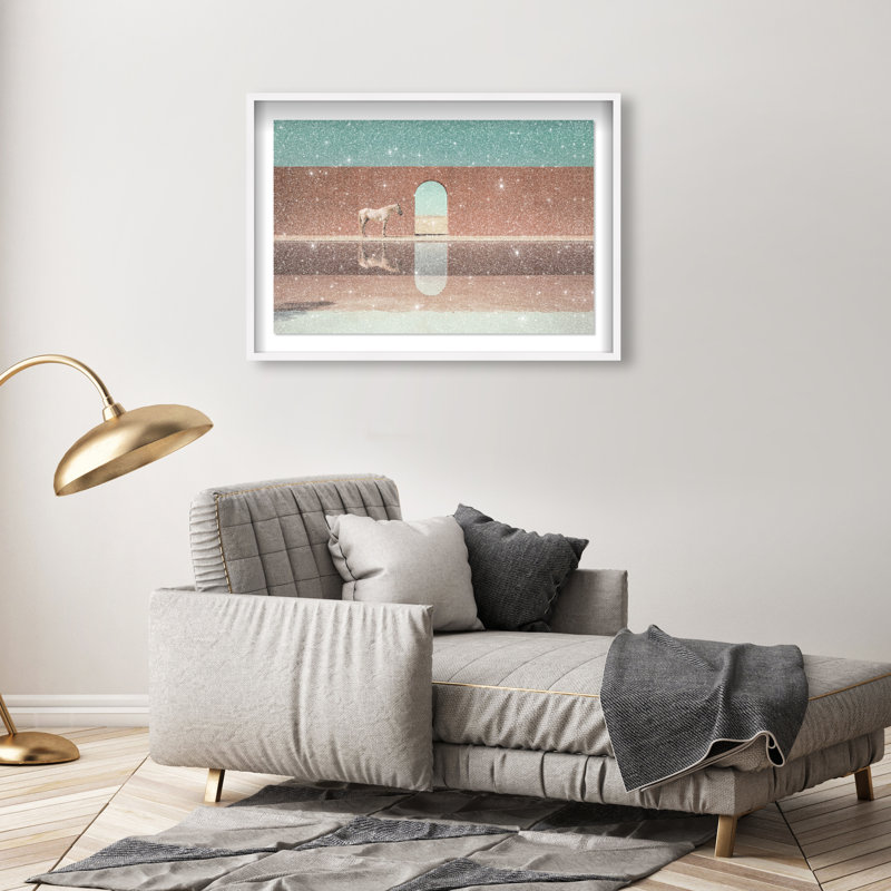 Western Reflections Print by Oliver Gal, 37.5"H x 25.5"W, White Shadowbox